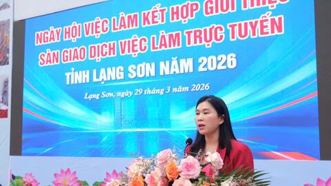 Sôi nổi Ngày hội việc làm kết hợp giới thiệu Sàn giao dịch việc làm trực tuyến tỉnh Lạng Sơn năm 2026