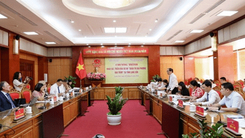 Đoàn công tác của Học viện Hành chính và Quản trị công khảo sát, triển khai Dự án “Quản trị địa phương bao trùm” tại tỉnh Lạng Sơn