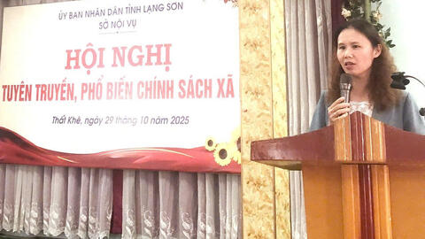 Hội nghị tuyên truyền, phổ biến chính sách xã hội tại xã Thất Khê, xã Tràng Định, tỉnh Lạng Sơn