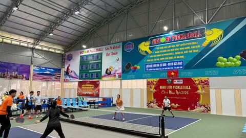 Giao lưu pickleball giữa Sở Nội vụ và Ngân hàng SHB - Chi nhánh Lạng Sơn
